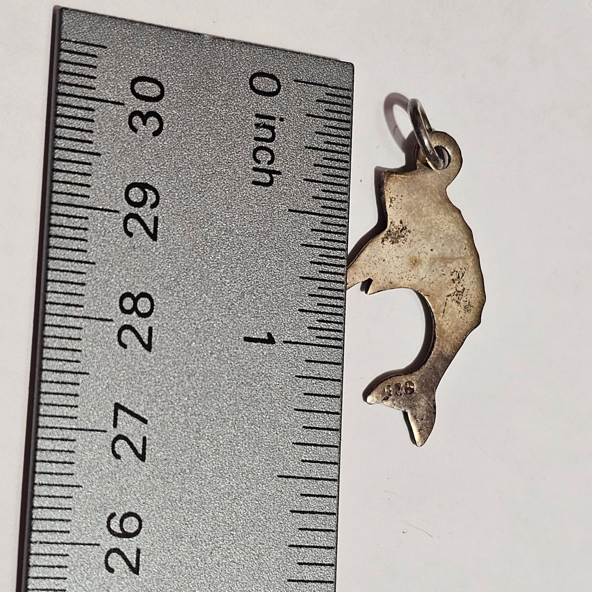 (715) Sterling Silver Vintage Swordfish Pendant Charm 2.85g