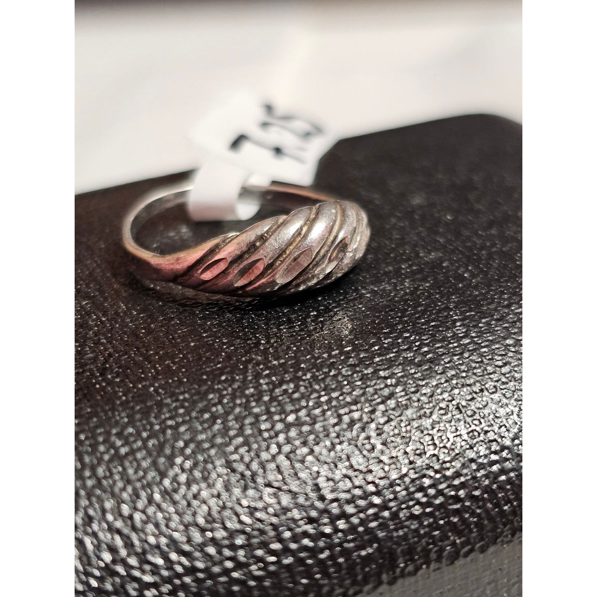 Sterling Silver Twisted Unisex Ring Size 7.25